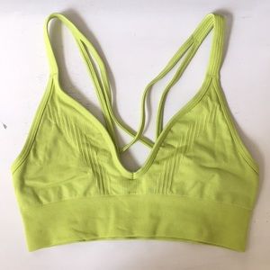 Lululemon Seamless Plunge Sports Bra Lime 8
